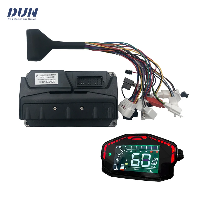 

LingBo LBMC72152 PMSM Controller 60A DC 180A Phase Current Programmable Sine Wave Driver With DKD Display For 1500W United Motor