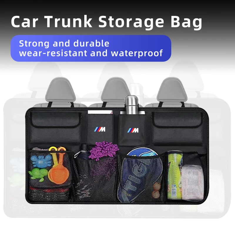 Car Seatback Storage Bag Oxford Cloth Tool Trunk Organizer Hanging Bag For BMW X1 X2 X3 X4 X5 X6 X7 G20 G30 6GT F30 E36 F31 F40