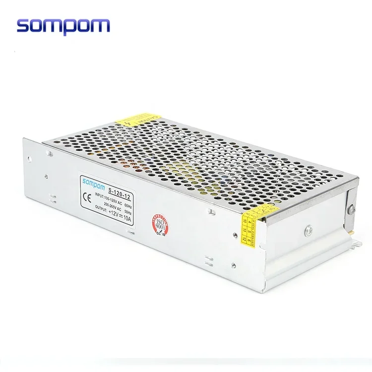 Indoor Lighting Project AC 110V 220V To DC 120W LED Power Supply 12V 10A Lighting Transformer