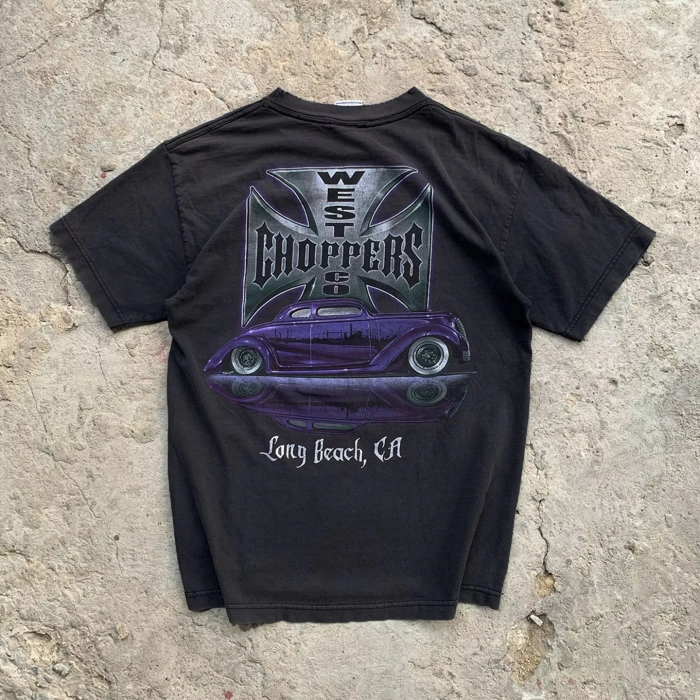 2026 new Summer streetwear - West Coast short-sleeved printed T-shirt - Retro high street clothing - Casaul loose top