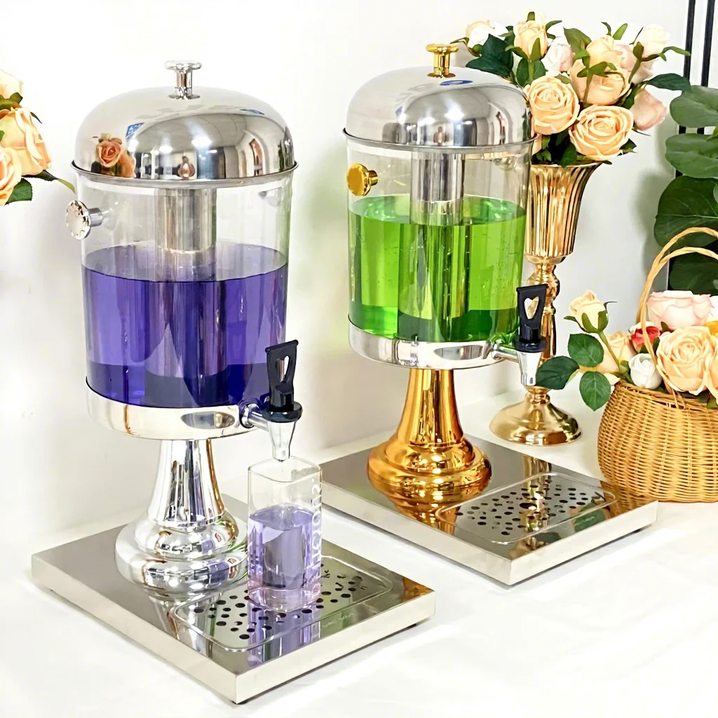 distributore-d'acqua-fredda-in-acciaio-inox-da-8-litri-per-catering-banchetti-e-hotel-con-funzione-self-service-e-spremiagrumi