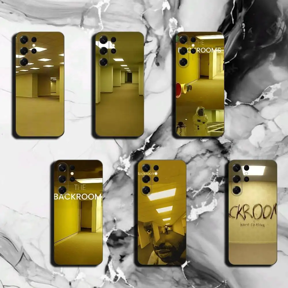 T-The B-Backrooms for Samsung S26 25 24 23 22 21 Ultra Case Liquid Silicone Soft Shell Plus