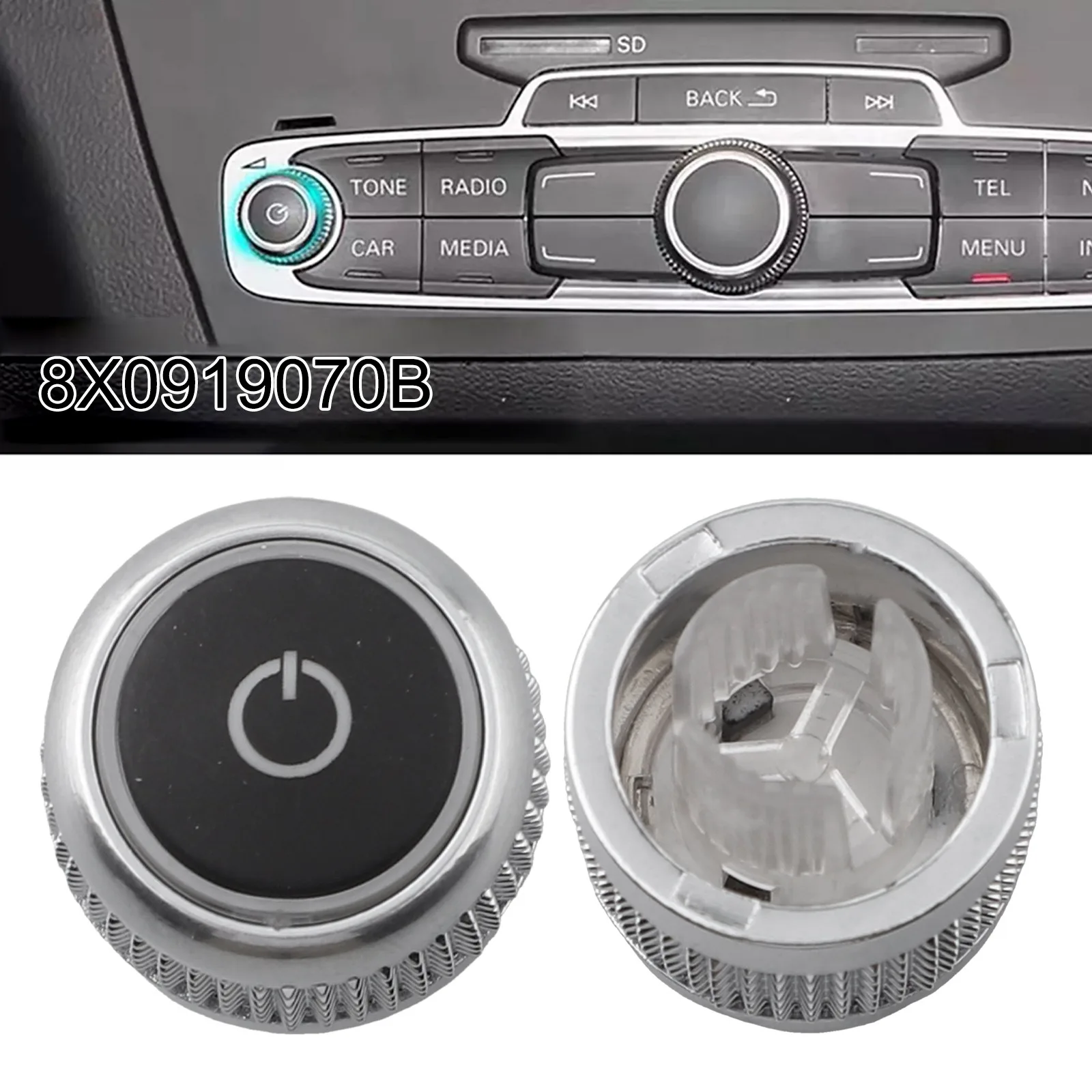 

Car Multimedia Radio Volume Rotary Switch Knobs For AudiA1 2011-2018 For Q3/Sportback For RSQ3/Sportback 8X0919070B