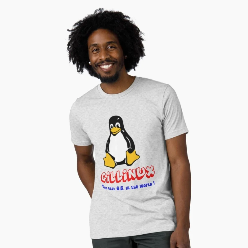 Linux the best O.S. in the world Penguin Command Humor Developer Gift t shirt for Software Engineer Graphic clothes All size Top