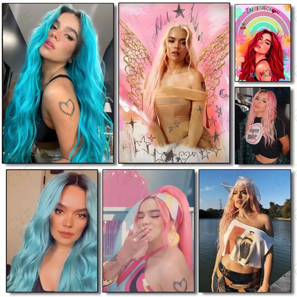 reggaeton pop singer K-Karol G Poster Painting Wall Art Mural for Living Room Home Decor and Gifts