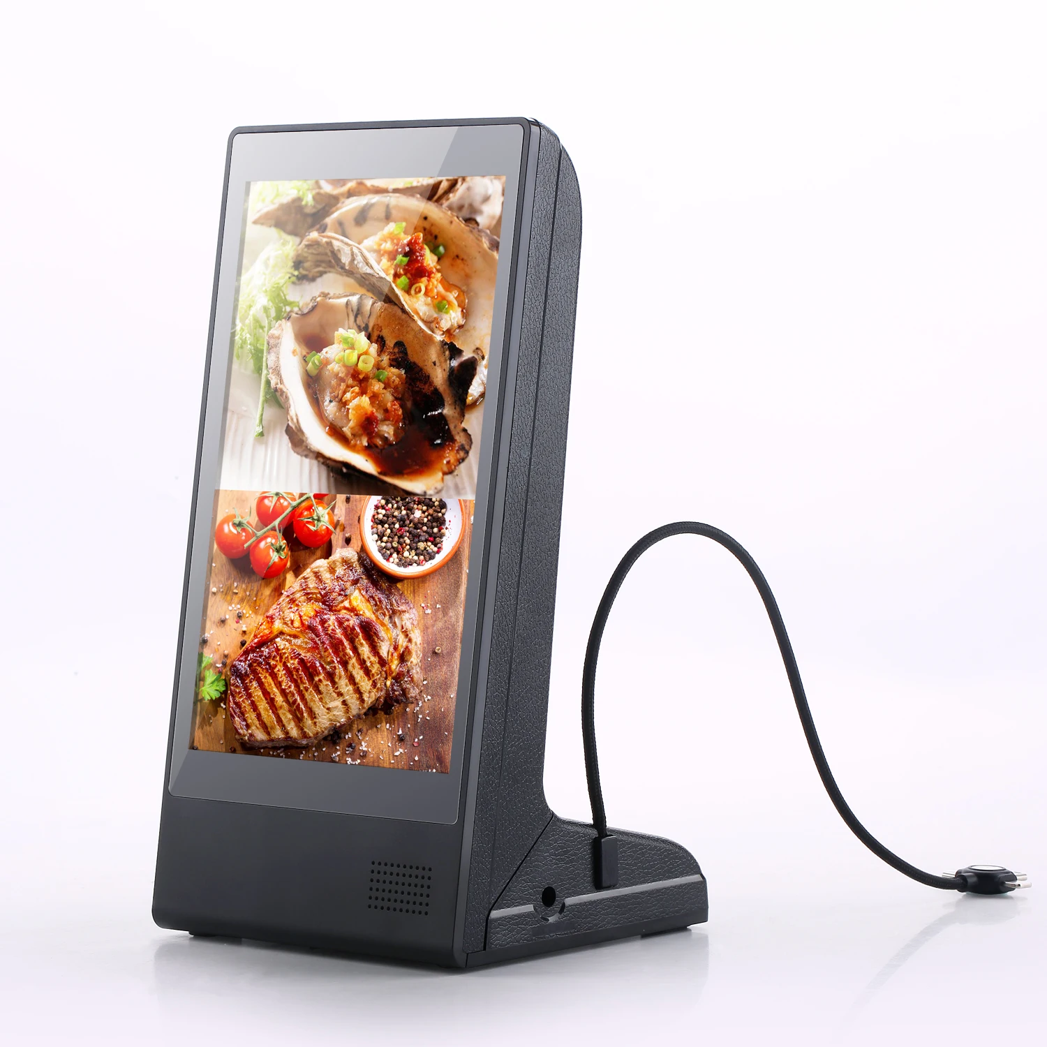 New L Type RK3126 Single 8 Inch Android WiFi LCD Touch Screen Indoor Digital Restaurant Menu Signage Table Advertising Displays