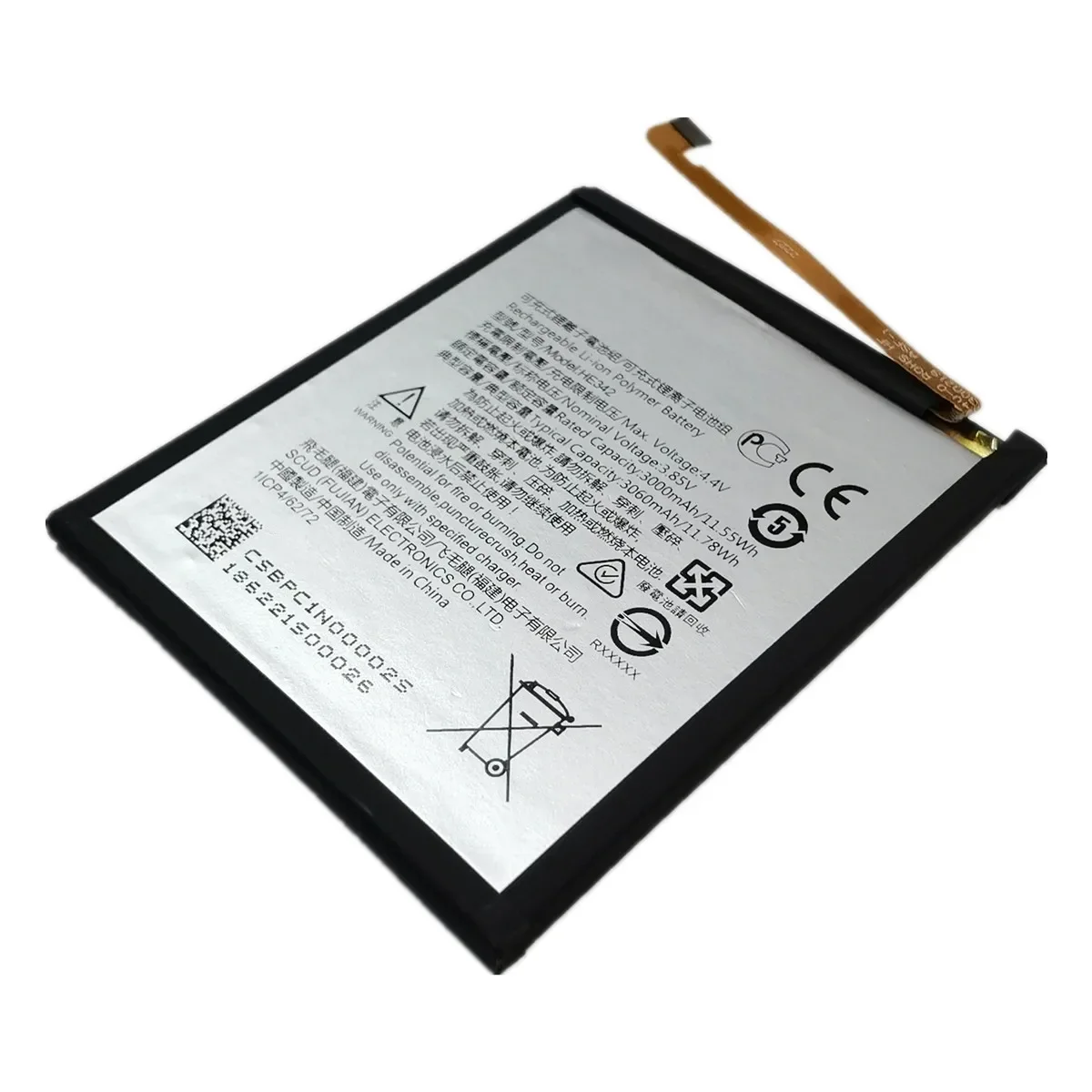 HE342 3060mAh Original Battery For Nokia X6 2018 / 7.1 / 6.1 Plus TA-1100 TA-1096 TA-1095 TA-1085 Phone Battery Fast Shipping