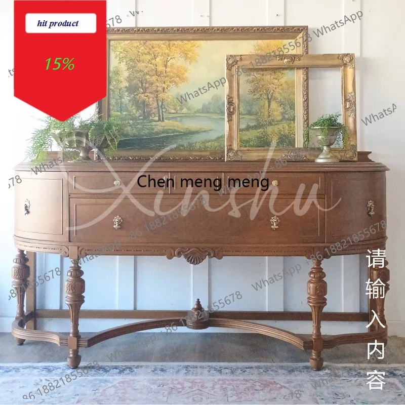 

Шкаф-комод M45 в средневековом французском стиле для небольшой квартиры, из массива дерева, ретро-дизайн, для дома, с перегородками