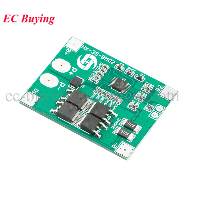 3S 15A 9.6V 10.8V LiFePO4 18650 Lithium Battery Protection Board 3 Cells BMS PCB Lithium Iron Phosphate Protect Charging Module