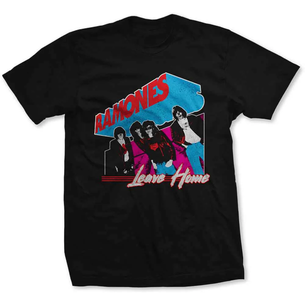 Camisetas Clásicas Vintage de los RAMONES, Camiseta de Aniversario de Leave Home, Ropa de Rock N Roll para Hombre, Camiseta Punk Rock Informal Holgada para Mujer