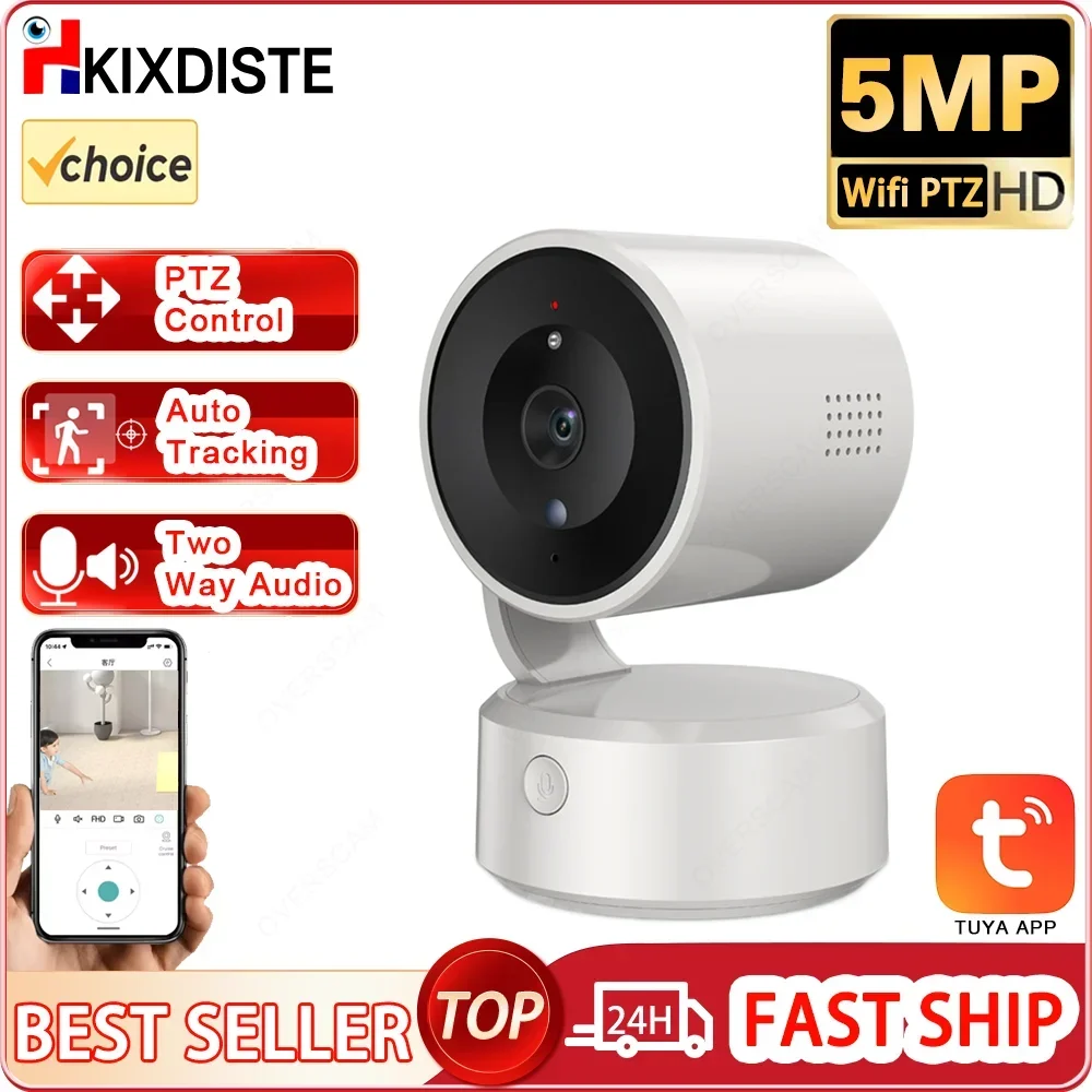 

5MP PTZ WiFi Security IP Camera One Click Call Indoor Wireless Video Surveillance CCTV Cameras Smart Home Baby Monitor Tuya