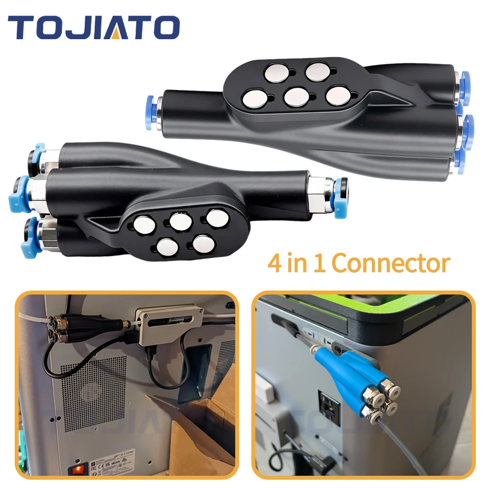 For Bambu Lab 4 in 1 PTFE Adapter Material Pipe Expansion Port AMS Connect  for X1/P1 X1C P1S P2S H2D H2C A1 Tube Connector