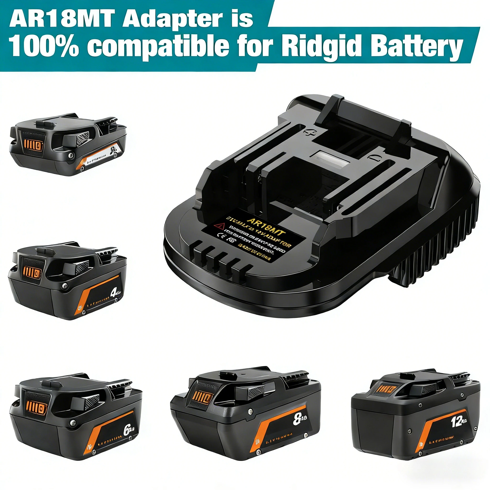 

Адаптер-конвертер AR18MT для аккумуляторов Ridgid, преобразующий батареи AEG 18В в аккумуляторы Makita 18В для беспроводных электроинструментов