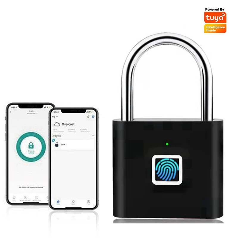 EGFirtor Tuya Smart Fingerprint Padlock Anti-Theft Security Lock for Bag Luggage Box Digital Keyless Door Lock for Travel