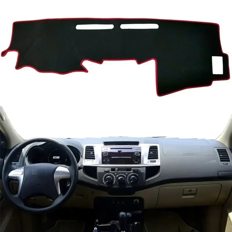Dashboard cover sunshade mat for Toyota Hilux SW4 Fortuner 2005-2015, car interior accessory