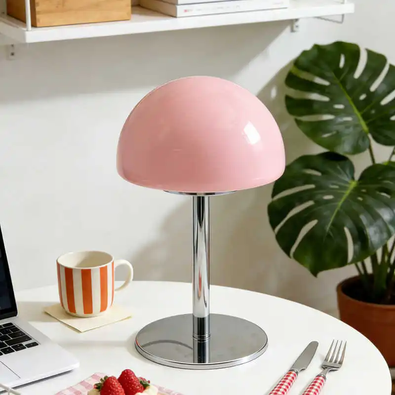 

Гриб Ins винтажный кремовый стиль стеклянная настольная лампа гостиная спальня прикроватная тумбочка диван боковая затемняемая окружающая лампа