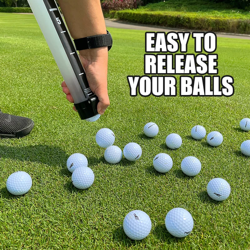 PLAYEAGLE Portable Golf Ball Retriever Stainless Steel Shaft Golf Ball Picker Ball Pick Up Tube