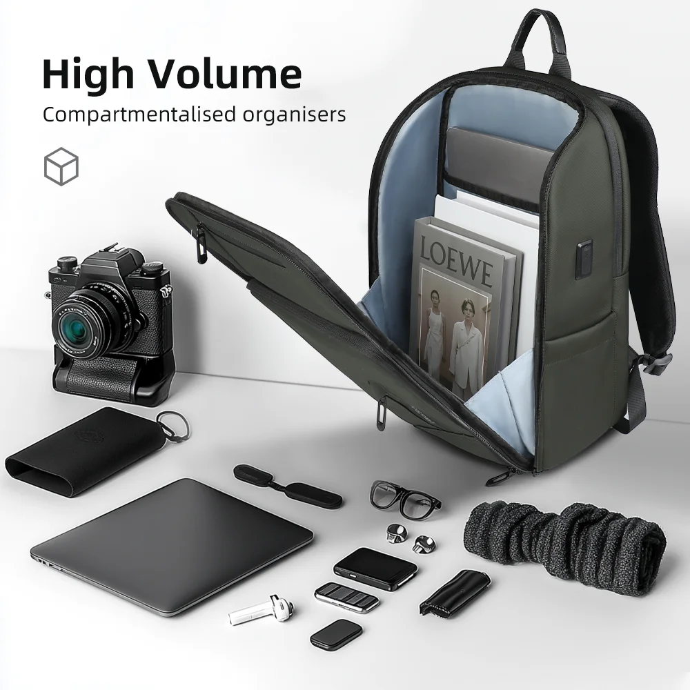 HK Business Men's Backpack For 15.6 Inch Laptop Backpack Waterproof Travel Backpacks Large Capacity School Bags Fashion Rucksack