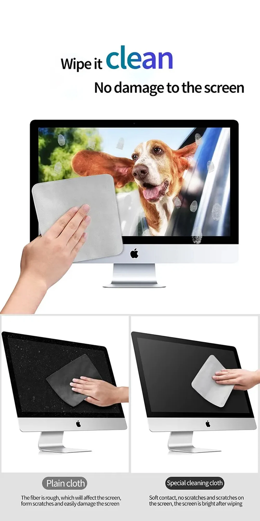 Antik Poliert uch für Apple iPhone Nano-Textur Bildschirm Reinigungs tuch für iPad Mac iPod Apple Watch Display Brille Reiniger – Detail 6