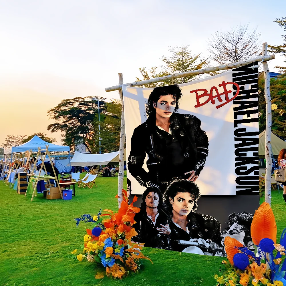 Singer M-Michael J-Jackson  flag For Picnic Party Art Home Decoration Outdoor Camping Banner Gifts