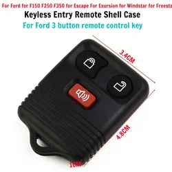 1pc Car AccessoriesKey Case Replacement Car 3 Buttons Keyless Alarm Remote Shell Pad Key Fob Case For Ford Key Shell Case