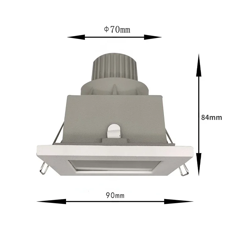 Habitação Downlight Eyeball, Montagem Spotlight, Suporte de iluminação quadrado e redondo, Moldura de revestimento, Montagem GU10