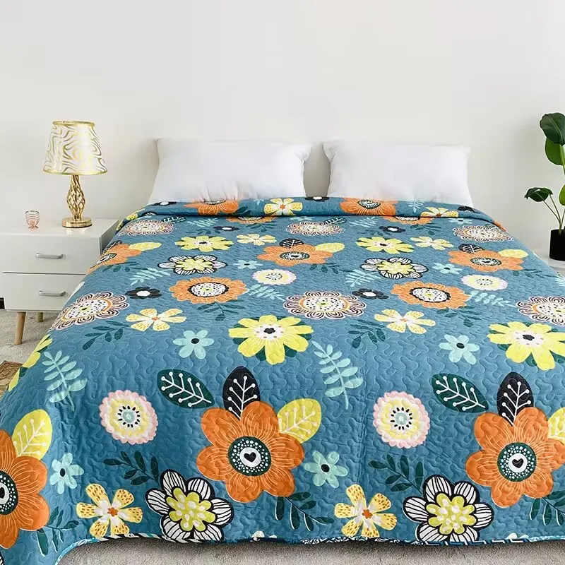 Imagem -02 - Colcha de Colcha com Estampa Floral na Cama Edredão Applique Cobertor do Sofá Acolchoado Manta Cubrecam Bed Cover 220x240cm