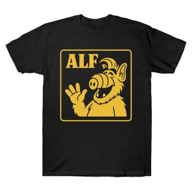 80s tv famous Funny ALF Gordon Shumway Alien Life Form Unisex T‑Shirt 80s Retro TV Show Graphic Print Gift Idea Streetwear Tee