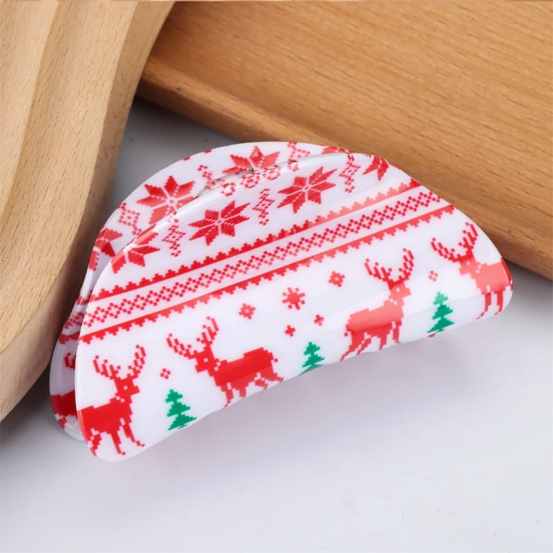 Snowflake Reindeer Hair Claw Clip Hair Jaw Clip Christmas Barrettes Hairpin DXAA