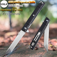VNLA DC53 Steel sharp Folding Knife Outdoor Camping Hunting Tactics Cutting Survival Hiking Pocket clip EDC Tool Gift Knife