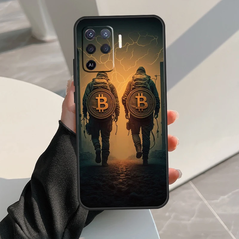 Crypto Currency Bitcoin BTC For OPPO A57s A54s A53s A17 A77 A5 A9 A76 A96 A15 A16 A52 A72 A58 A78 A98 A54 A74 A94 Case