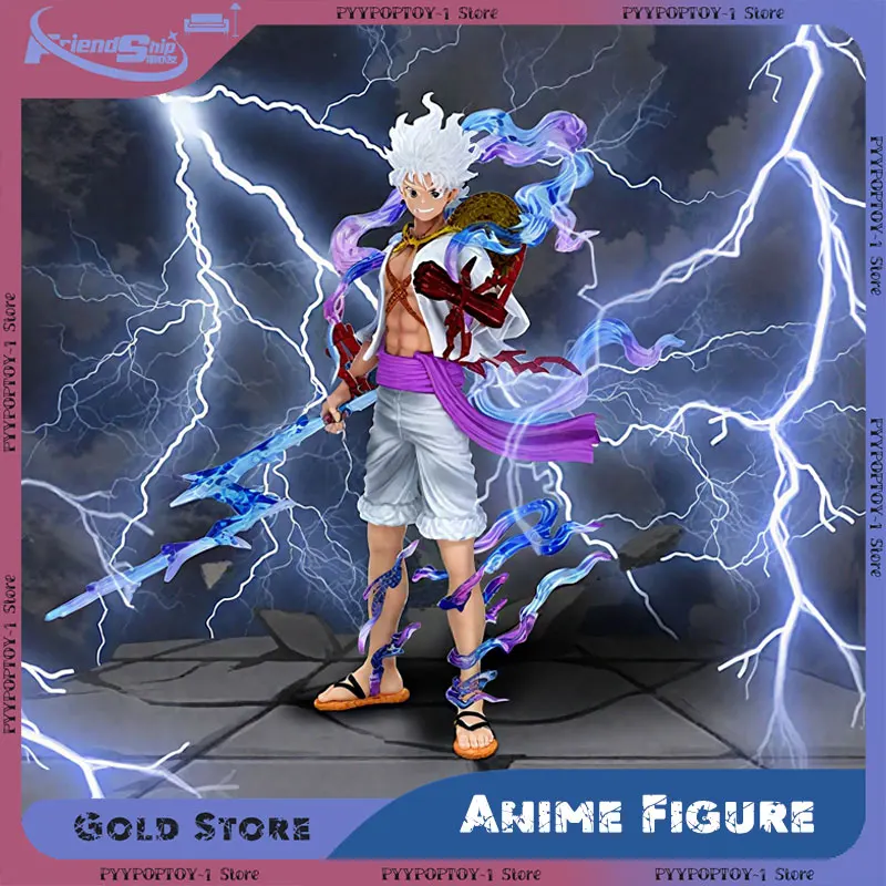 

Anime One Piece Figure Luffy Gear 5 Nika Sun God Action Figurine Cartoon PVC Statue Desktop Ornament Collection Model Toy Gift