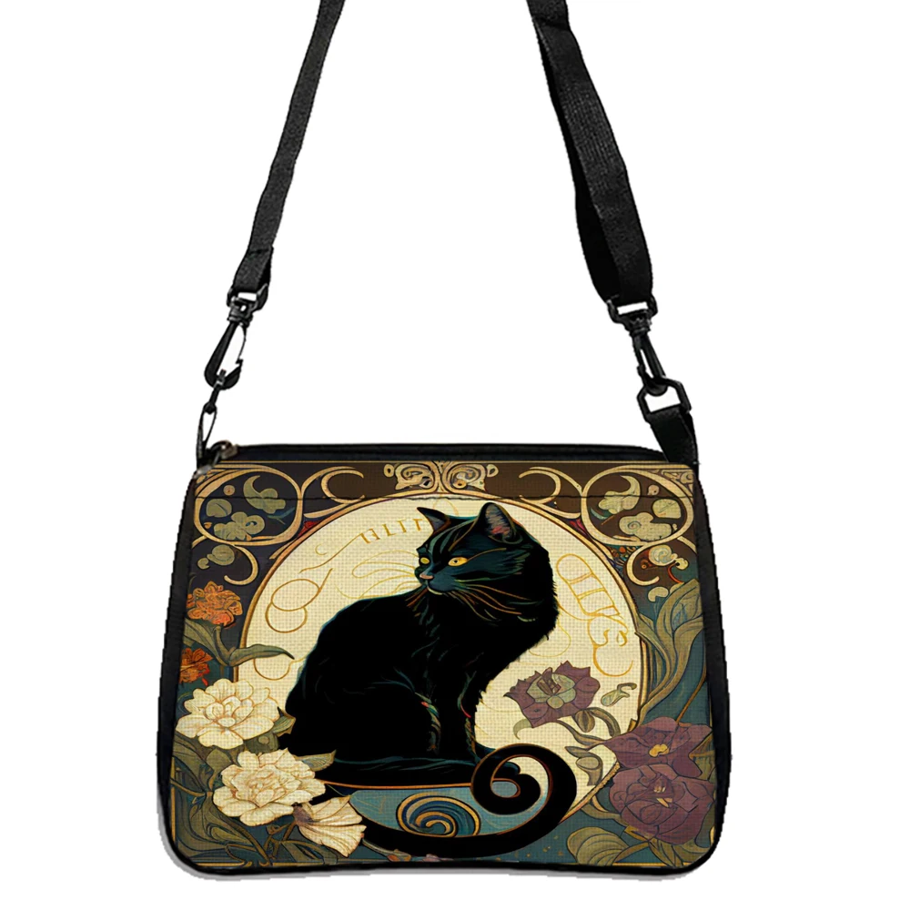 

Elegant Cat Print Crossbody Bag, Fashionable Shoulder Bag, Double-sided Printed Shoulder Bag Daily Casual Bag5.21