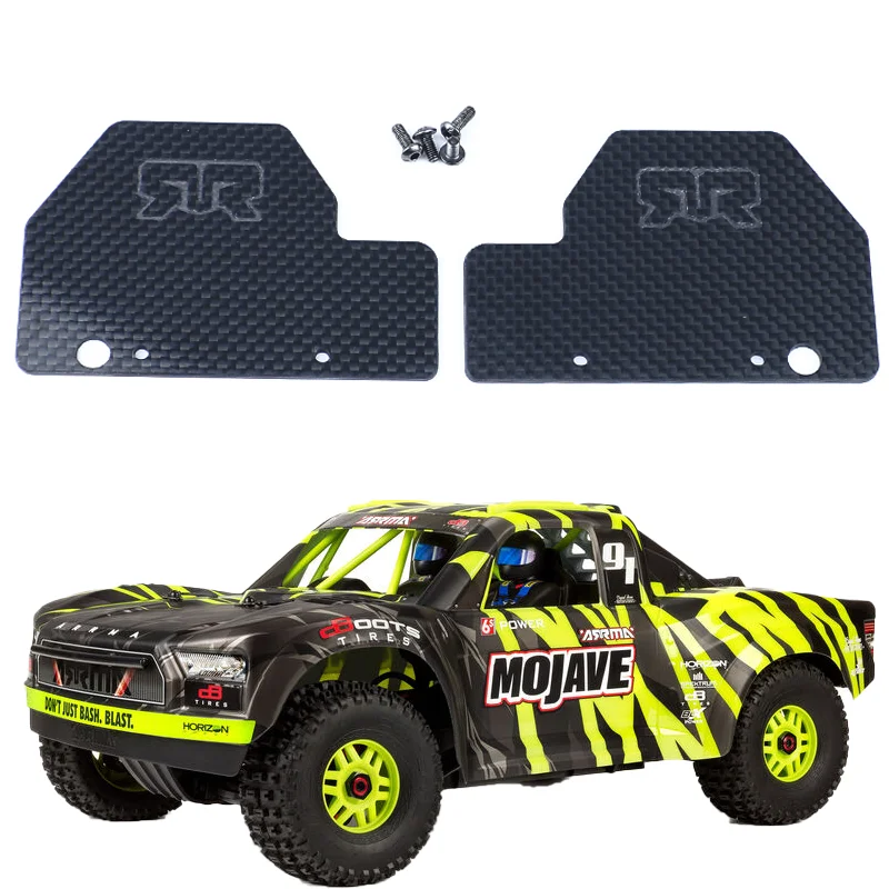 MOJAVE Carbon Fiber Rear Mud Guards Mud Fender for 1/7 Arrma MOJAVE 6S 4X4 EXB RC Short Course Desert Truck Car