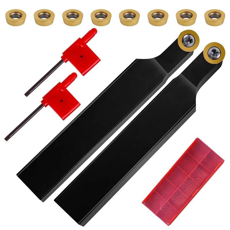 

A19F-Lathe Blade Holder Turning Boring Tool SRAPR1616H10 & SRAPL1616H10 + 10Pcs RPMT10T3 Carbide Inserts For Cutting Tool