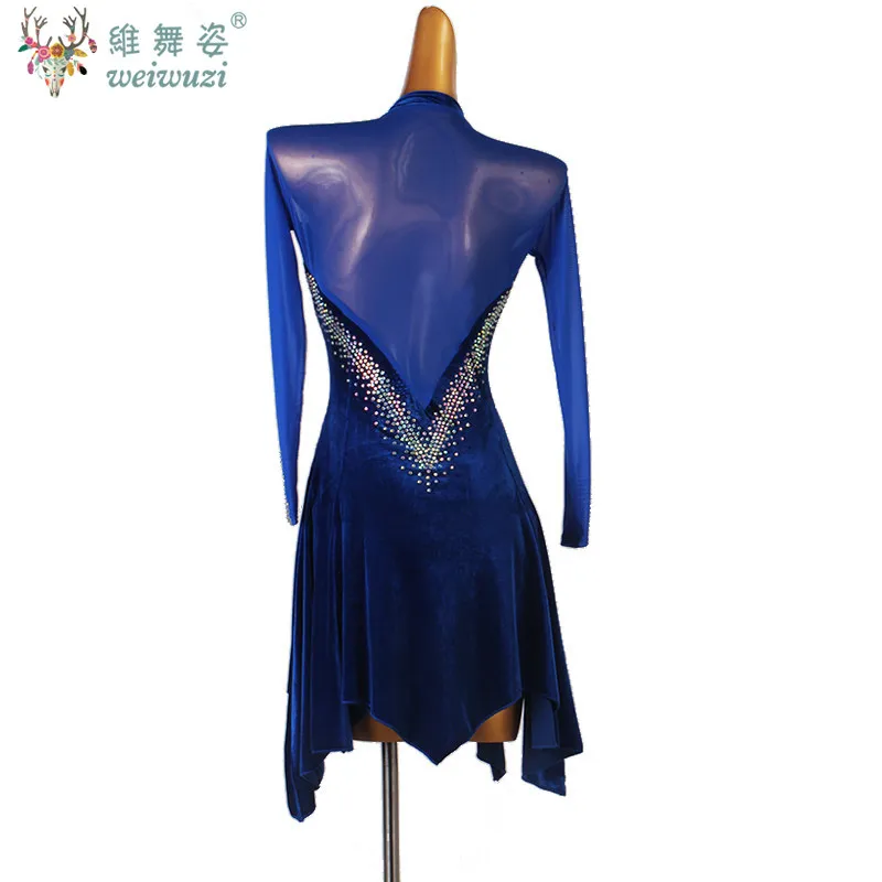 Latin Dance Dress for Women Customsized Senior AB Stones Rumba Cha Cha Jive Three-step Tango Performance Clothing Latin Dresses