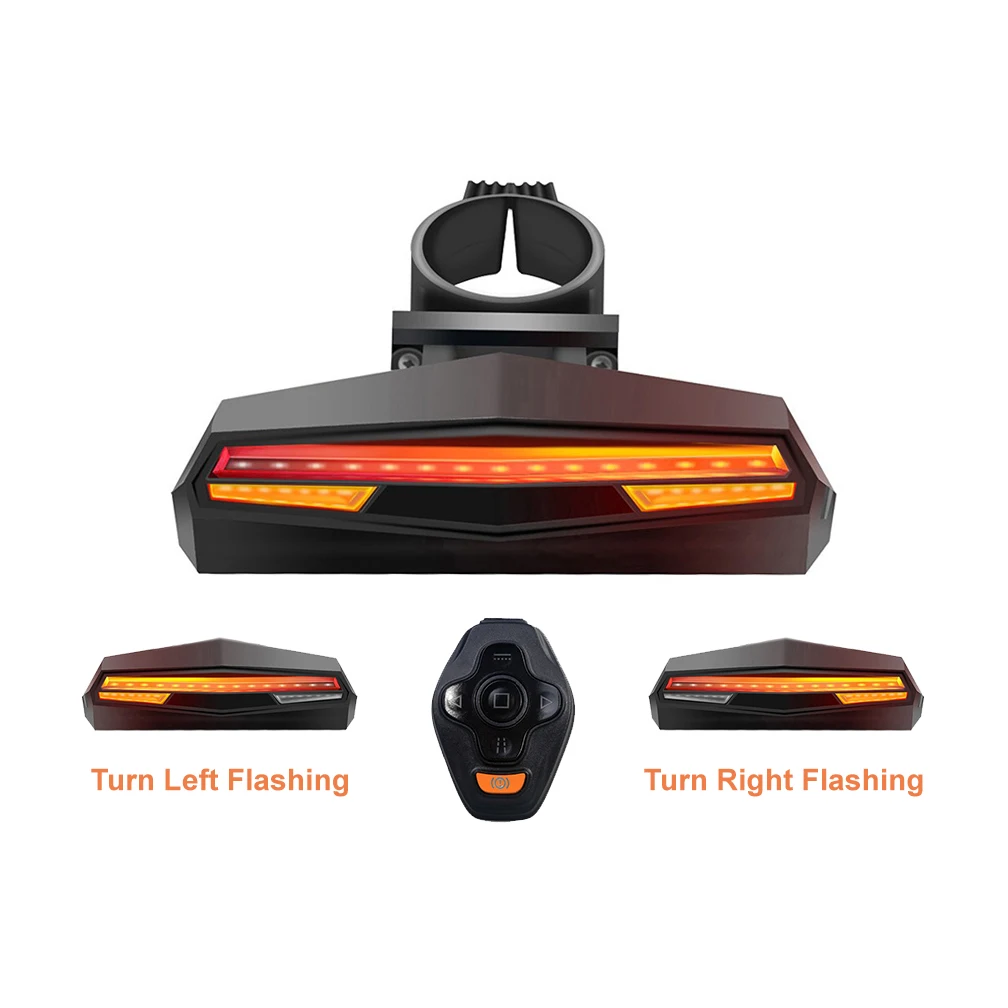 Bike Cycling Waterproof ABS Cycle Rear Warning Turn Signal Light 15 Leds 2 Tail Beams Bicycle Accessories Tail Light