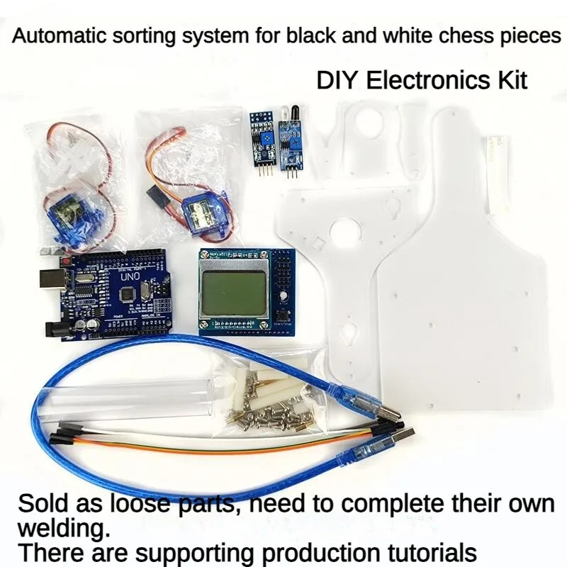SG90 أبيض وأسود الشطرنج التلقائي فرز الإلكترونية التعليمية روبوت لروبوت اردوينو لتقوم بها بنفسك عدة UNO للبرمجة روبوت كيت
