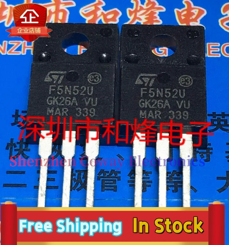 10PCS-30PCS  STF5N52U  TO-220F MOS 4.4A 525V  In Stock Fast Shipping