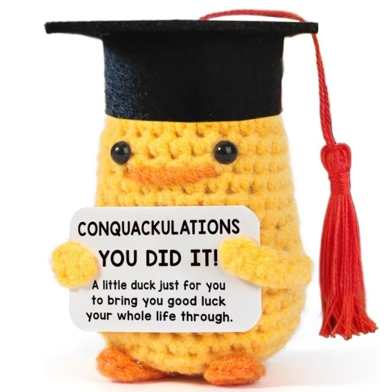 دمية دكتوراه مصنوعة يدويًا لموسم التخرج - لعبة قطيفة بمزاج إيجابي، رفيق عاطفي لطيف، هدية تخرج للطلاب #1