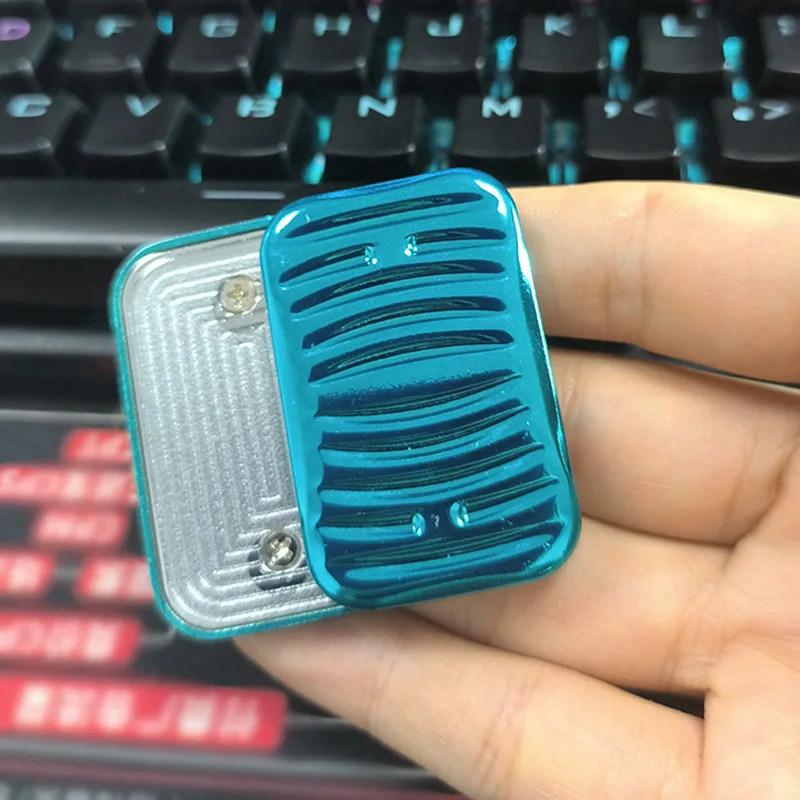 EDC 불안 완화 자기 푸시 카드 Fidget 기계식 슬라이더 푸시 플레이트 동전 금속 스트레스 릴리프 장난감 Antistress 성인