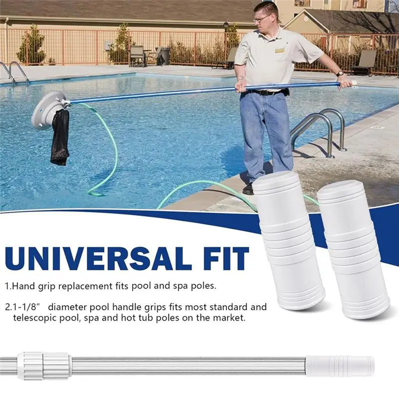 B48B-2 Pcs Pool Pole Handle Grip Replacement, Hand Grip For Swimming Pool & Spa Poles, Telescopic Pool Pole Handle Grip