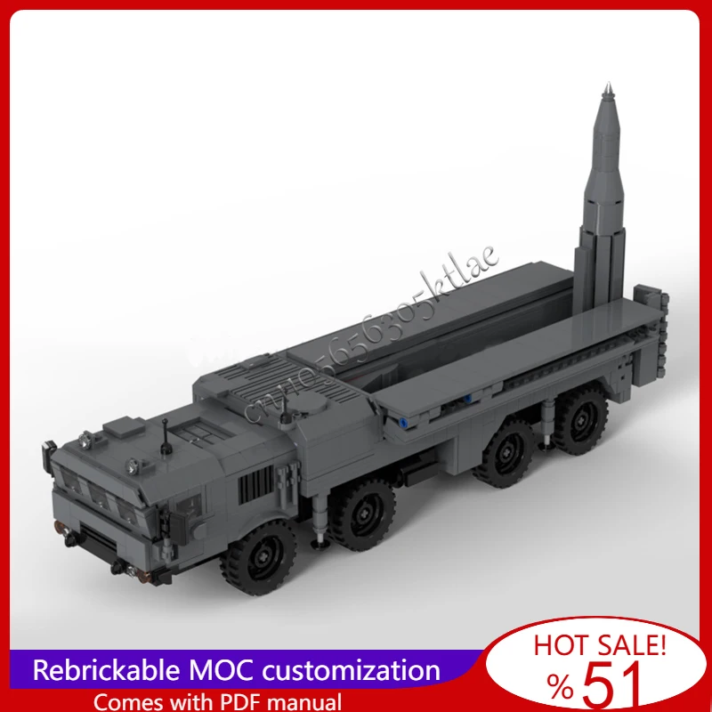 

1195 PCS 9K720 Short Range Ballistic Missile System Truck Model MOC Building Block Brick Creative Assembly DIY Toy For Kids Gift