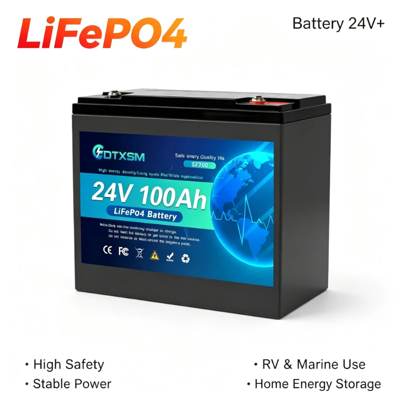 LiFePO4 Battery 24V 120Ah for Bluetti 24V, SOK 24120, Direct Replace Lithium Battery for Farm Solar Power Supply