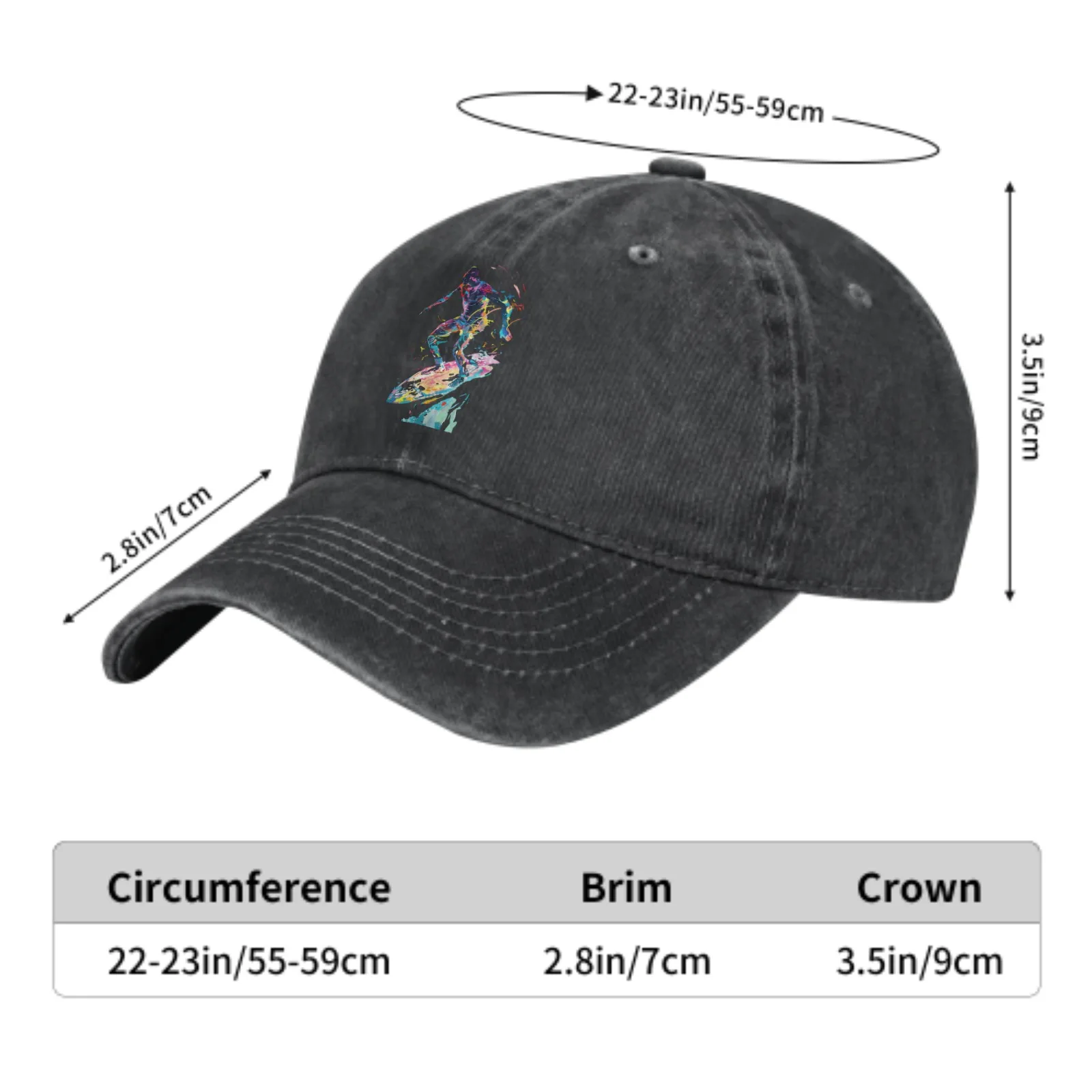 Casquette de Baseball en Denim Délavé pour Homme et Femme, Ajustable, Respirante, en Coton, pour Sports de Plein Air, Parasol