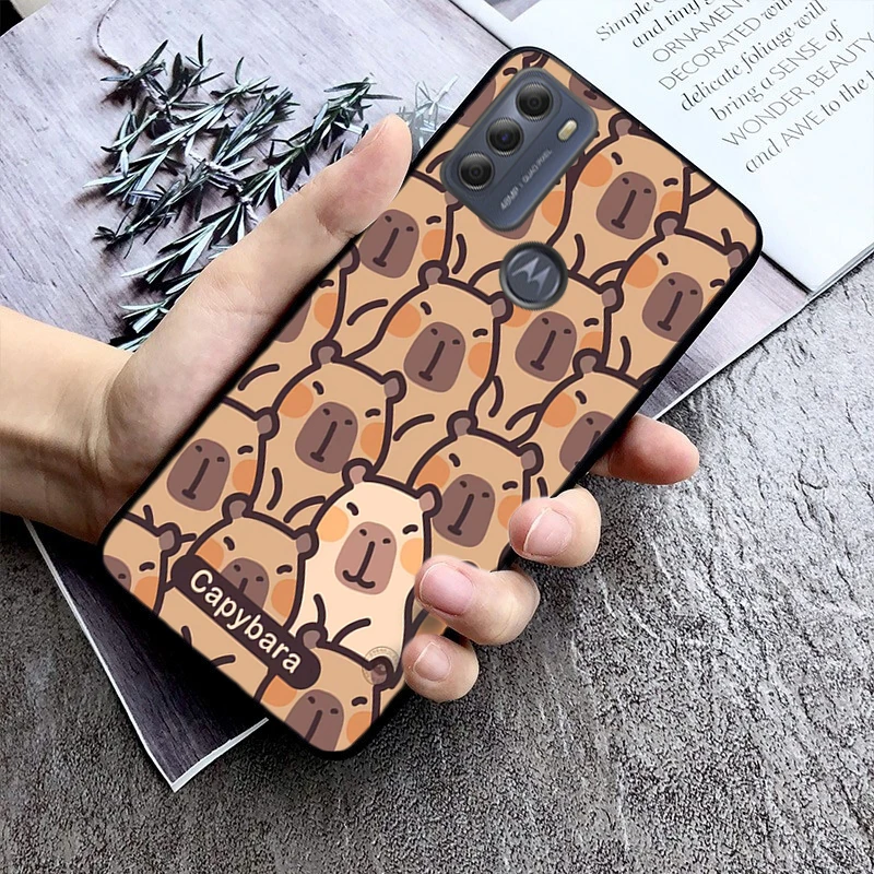 

Cartoon capybara Phone Case For Motorola Moto G85 G55 G05 G14 G75 G31 G50 G10 G20 G30 G60 G13 G32 G84 G54 G53 G72 G24 Power