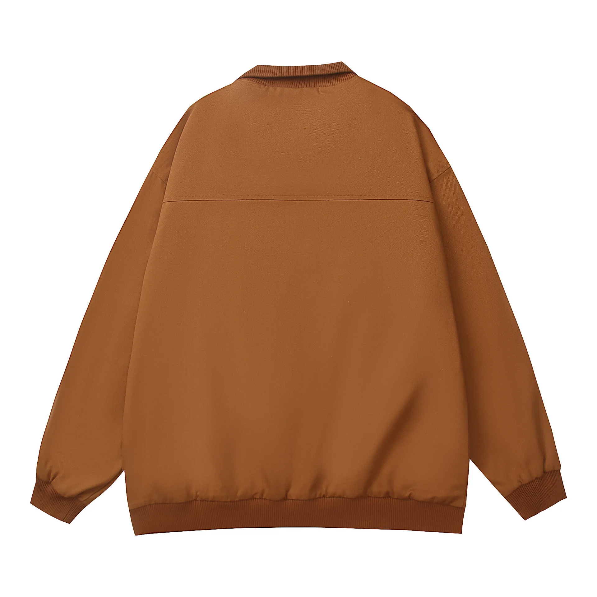 Amerykańska kurtka w stylu retro z haftem, kolorowymi blokami i klapami, unisex, luźny krój BF, casual