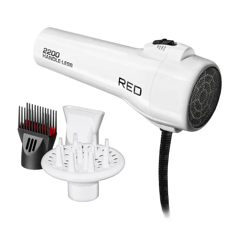 

Red by KISS Handle-Less 2200W Ceramic Tourmaline Hair Dryer, Pik & Diffuser Included, Ionic for Frizz-Free Shine