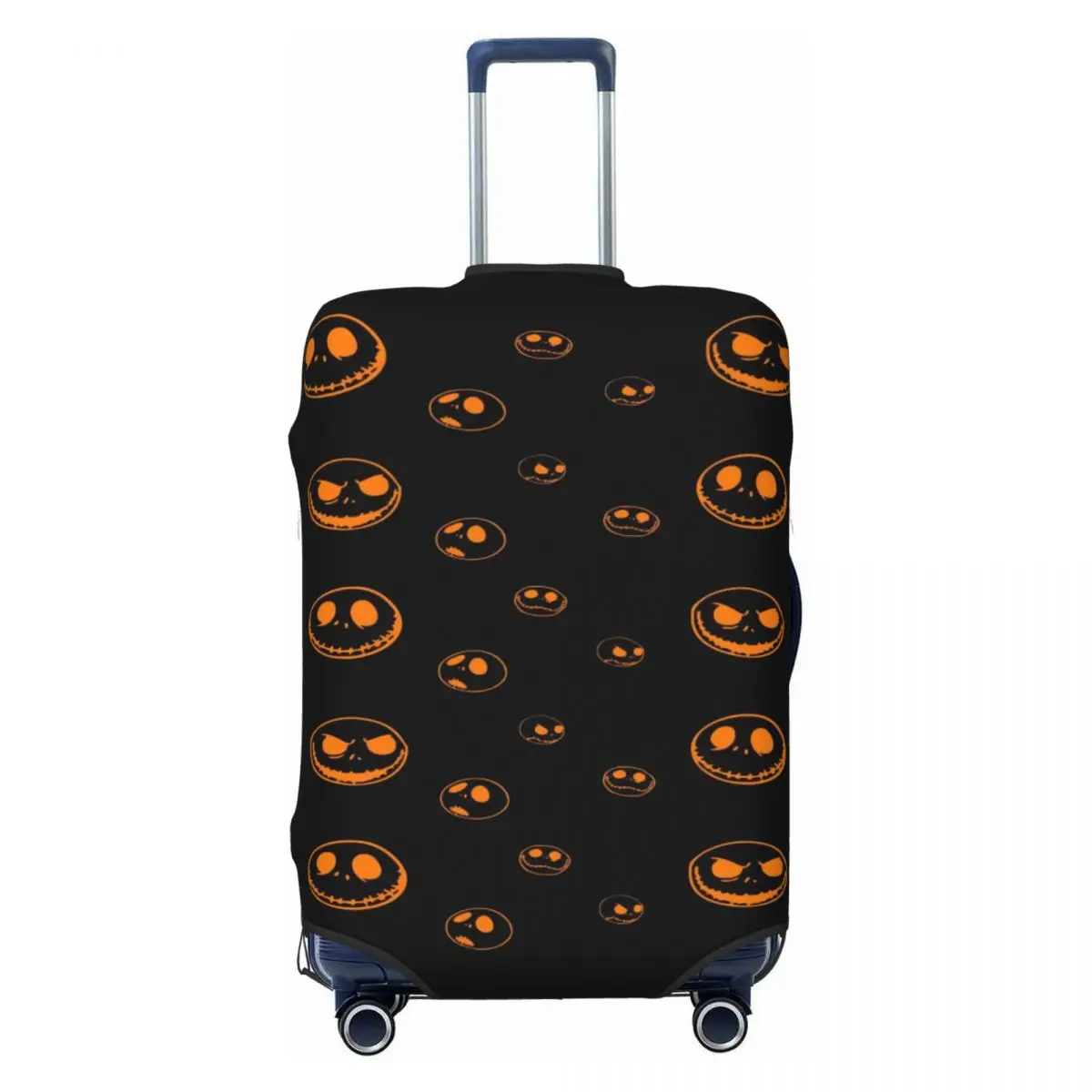 

Custom Jack Skellington Face Suitcase Cover Washable Luggage Protective Covers for 18-32 inch