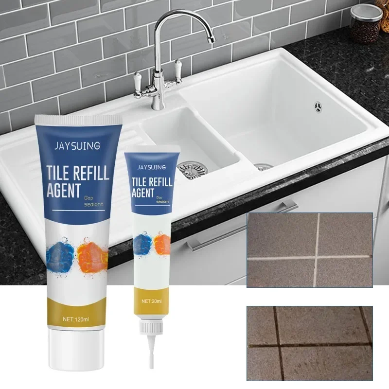 20/120ml Repair Agent Waterproof White Tile Refill Grout Pen Mouldproof Filling Agents Wall Porcelain Bathroom Paint Cleaner